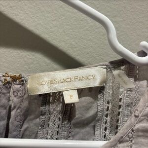 LoveShackFancy Women's Light Gray Jeans